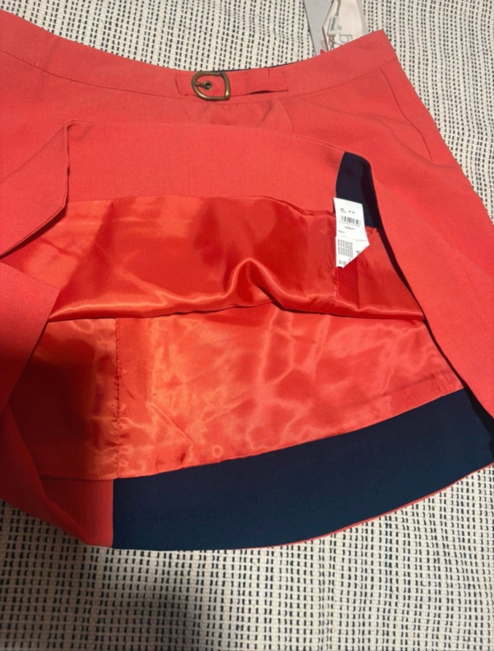 Lavand Mini Short Skirt M new tag coral red buckle – photo 5